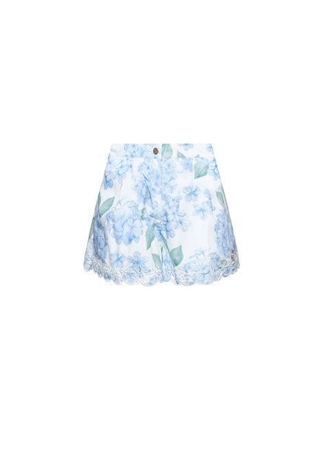 Shorts con orlo a smerlo ROBERTO CAVALLI KIDS | CGP26008SHMF1PLUMBAGO
